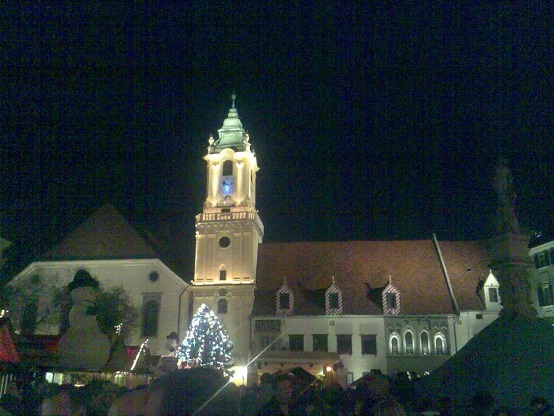 Christmas market at the Old Town Hall in Bratislava