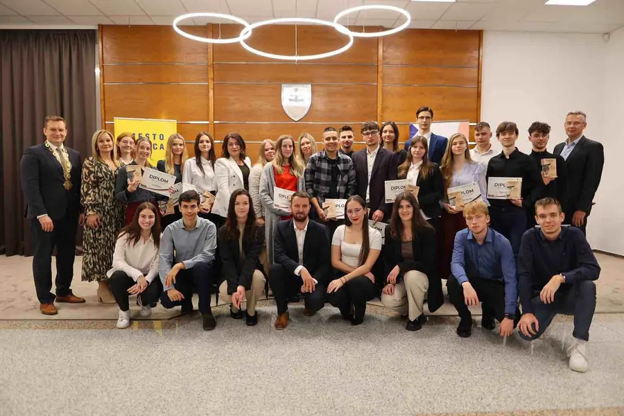 Students at the town hall on Students' Day